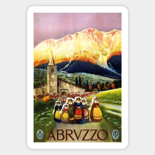 Abruzzo, travel poster for ENIT, ca. 1920 Sticker